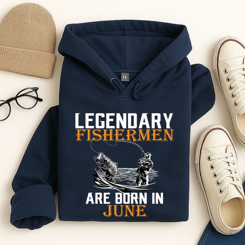 Legendary Fishermen Are Born In June Hoodie