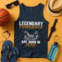 Legendary Fishermen Are Born In June Tank Top