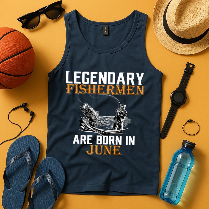 Legendary Fishermen Are Born In June Tank Top