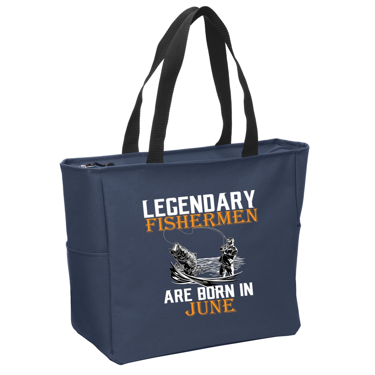 Legendary Fishermen Are Born In June Zip Tote Bag