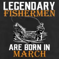 Legendary Fishermen Are Born In March Adult Drive Performance Visor