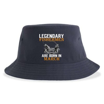 Legendary Fishermen Are Born In March Sustainable Bucket Hat