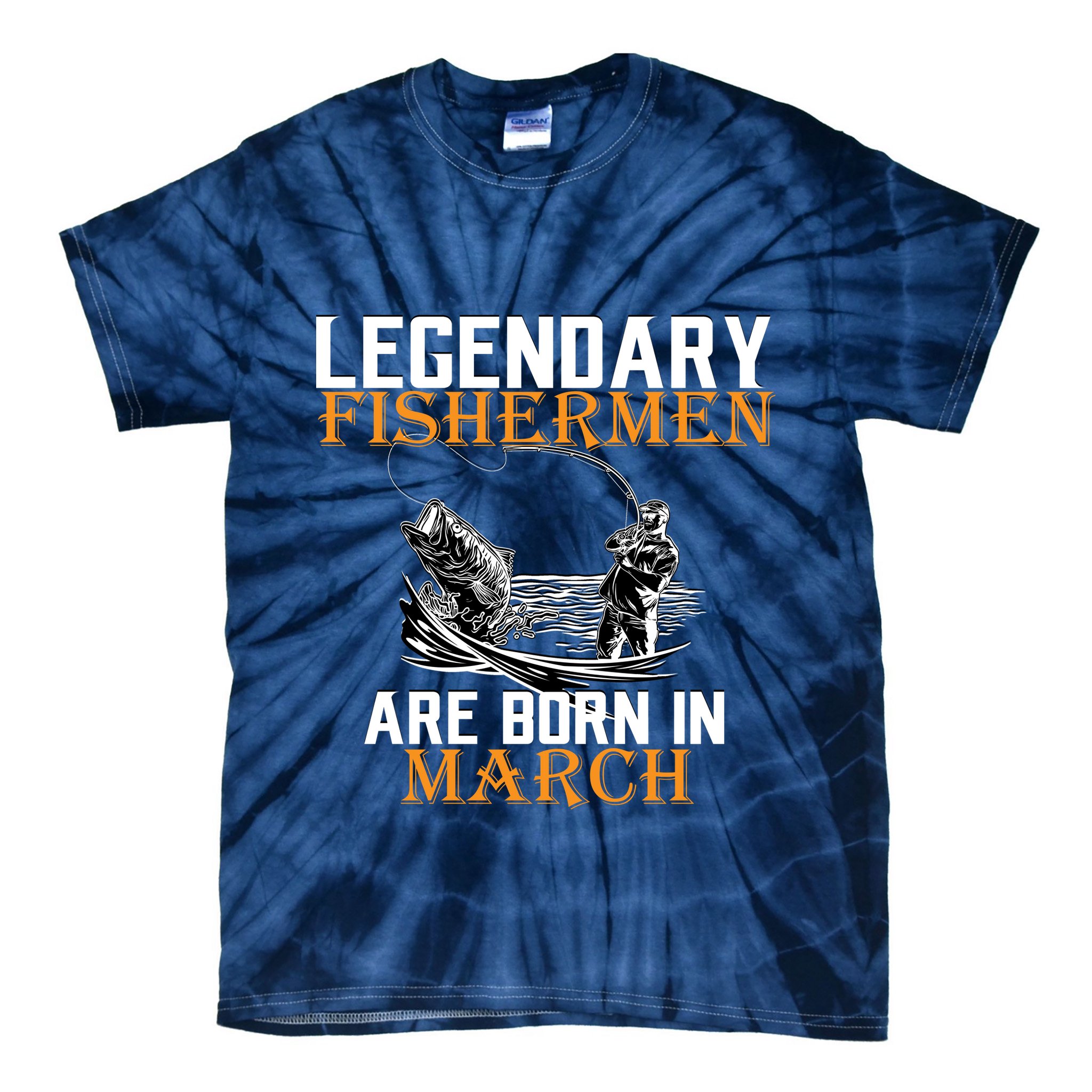 Legendary Fishermen Are Born In March Tie-Dye T-Shirt