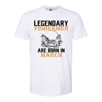 Legendary Fishermen Are Born In March Softstyle CVC T-Shirt