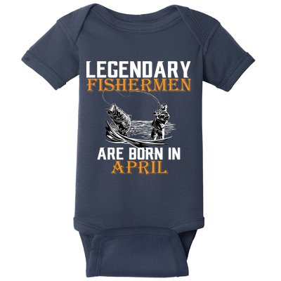 Legendary Fishermen Are Born In May Baby Bodysuit