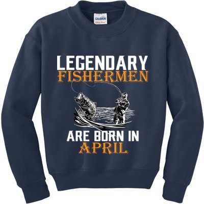 Legendary Fishermen Are Born In May Kids Sweatshirt