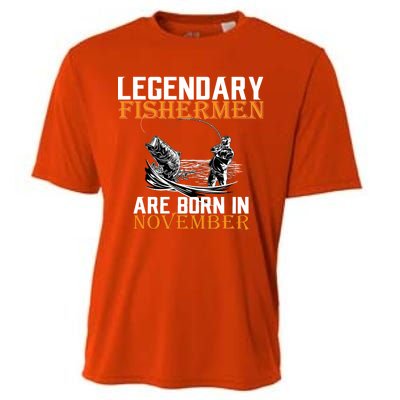 Legendary Fishermen Are Born In November  Cooling Performance Crew T-Shirt