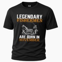 Legendary Fishermen Are Born In November  Cooling Performance Crew T-Shirt