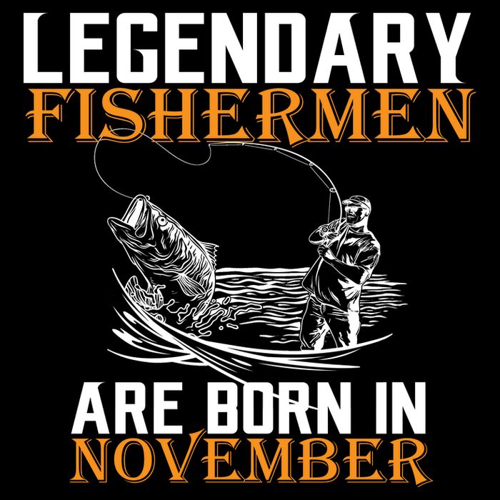 Legendary Fishermen Are Born In November  Cooling Performance Crew T-Shirt