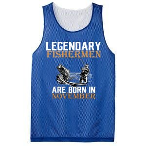 Legendary Fishermen Are Born In November  Mesh Reversible Basketball Jersey Tank