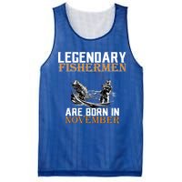 Legendary Fishermen Are Born In November  Mesh Reversible Basketball Jersey Tank