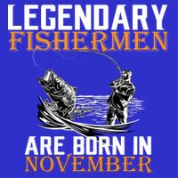 Legendary Fishermen Are Born In November  Tie-Dye Long Sleeve Shirt