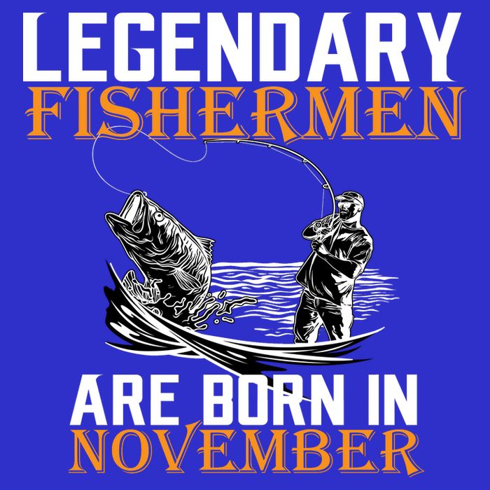Legendary Fishermen Are Born In November  Tie-Dye Long Sleeve Shirt