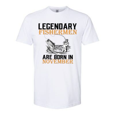 Legendary Fishermen Are Born In November  Softstyle CVC T-Shirt