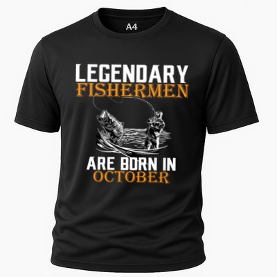 Legendary Fishermen Are Born In October Performance Shirt