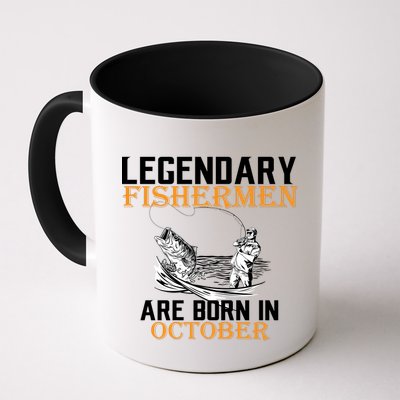 Legendary Fishermen Are Born In October Mug