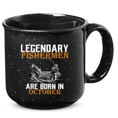 Legendary Fishermen Are Born In October 15oz Campfire Ceramic Mug