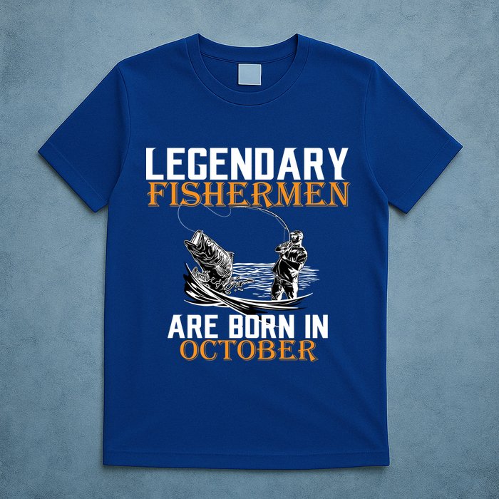 Legendary Fishermen Are Born In October T-Shirt
