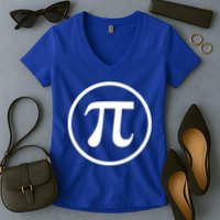 Legendary PI Day 3.14 Circle Logo Women's V-Neck T-Shirt
