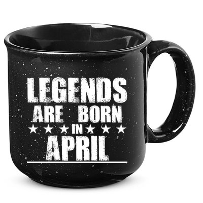 Legends Are Born In April Birthday 15oz Campfire Ceramic Mug