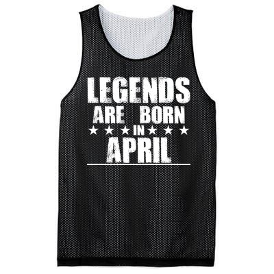 Legends Are Born In April Birthday Mesh Reversible Basketball Jersey Tank