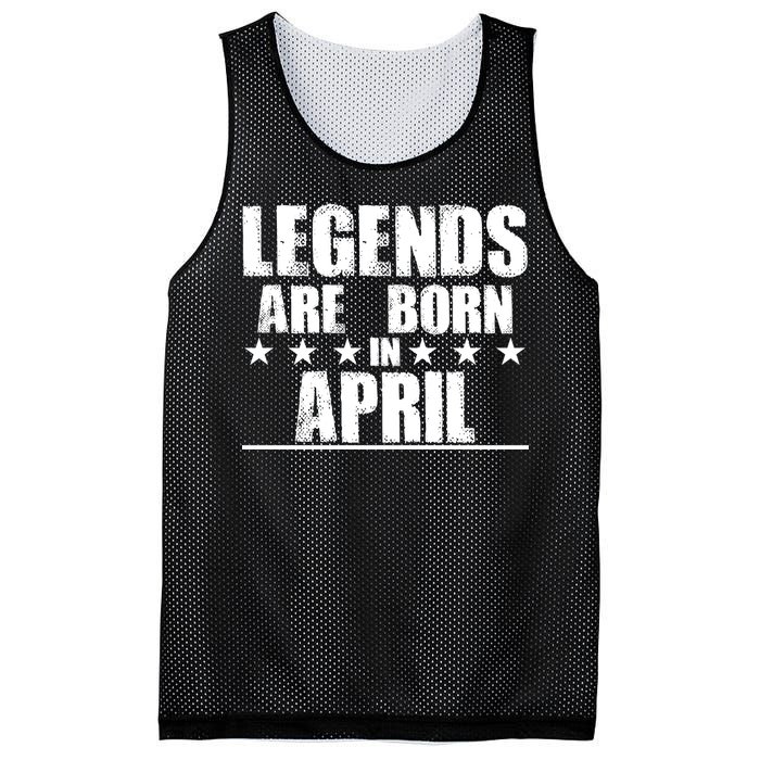 Legends Are Born In April Birthday Mesh Reversible Basketball Jersey Tank