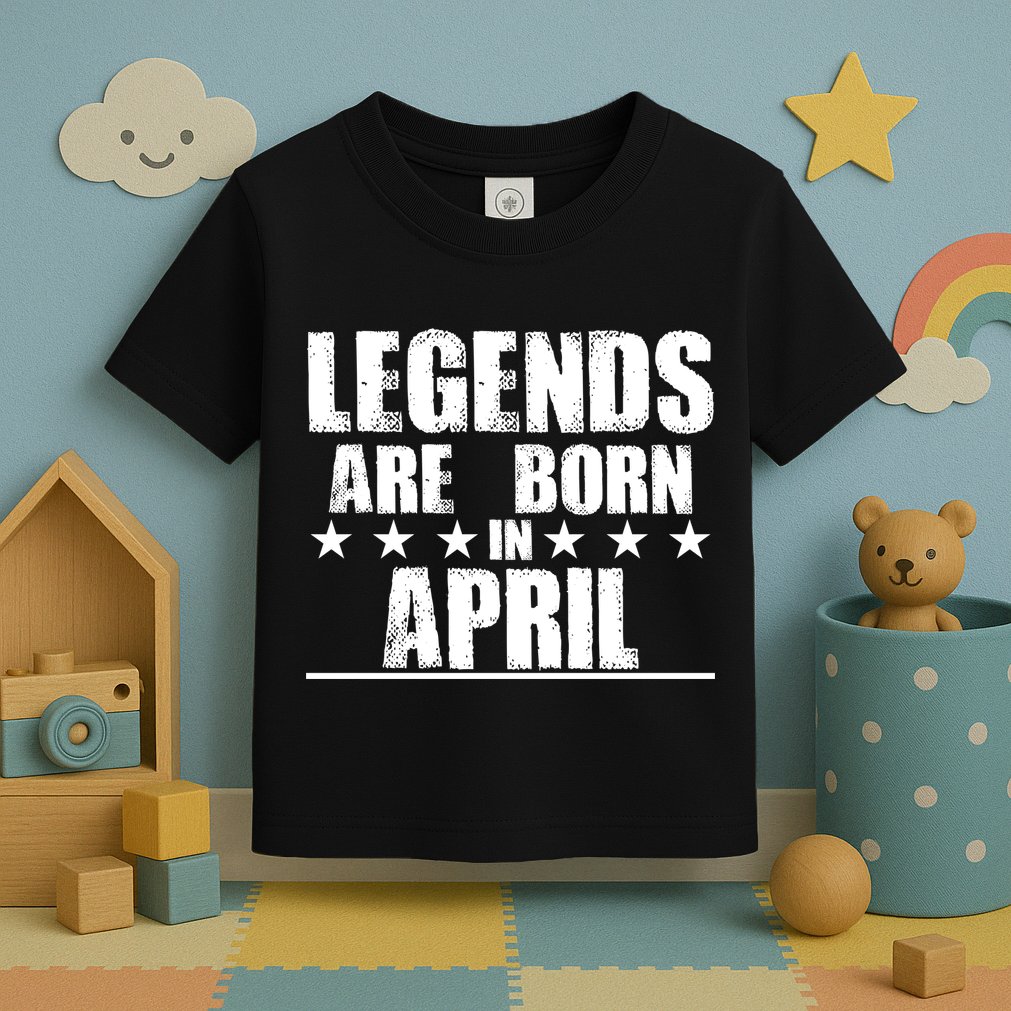 Legends Are Born In April Birthday Toddler T-Shirt