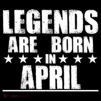 Legends Are Born In April Birthday Women's V-Neck T-Shirt
