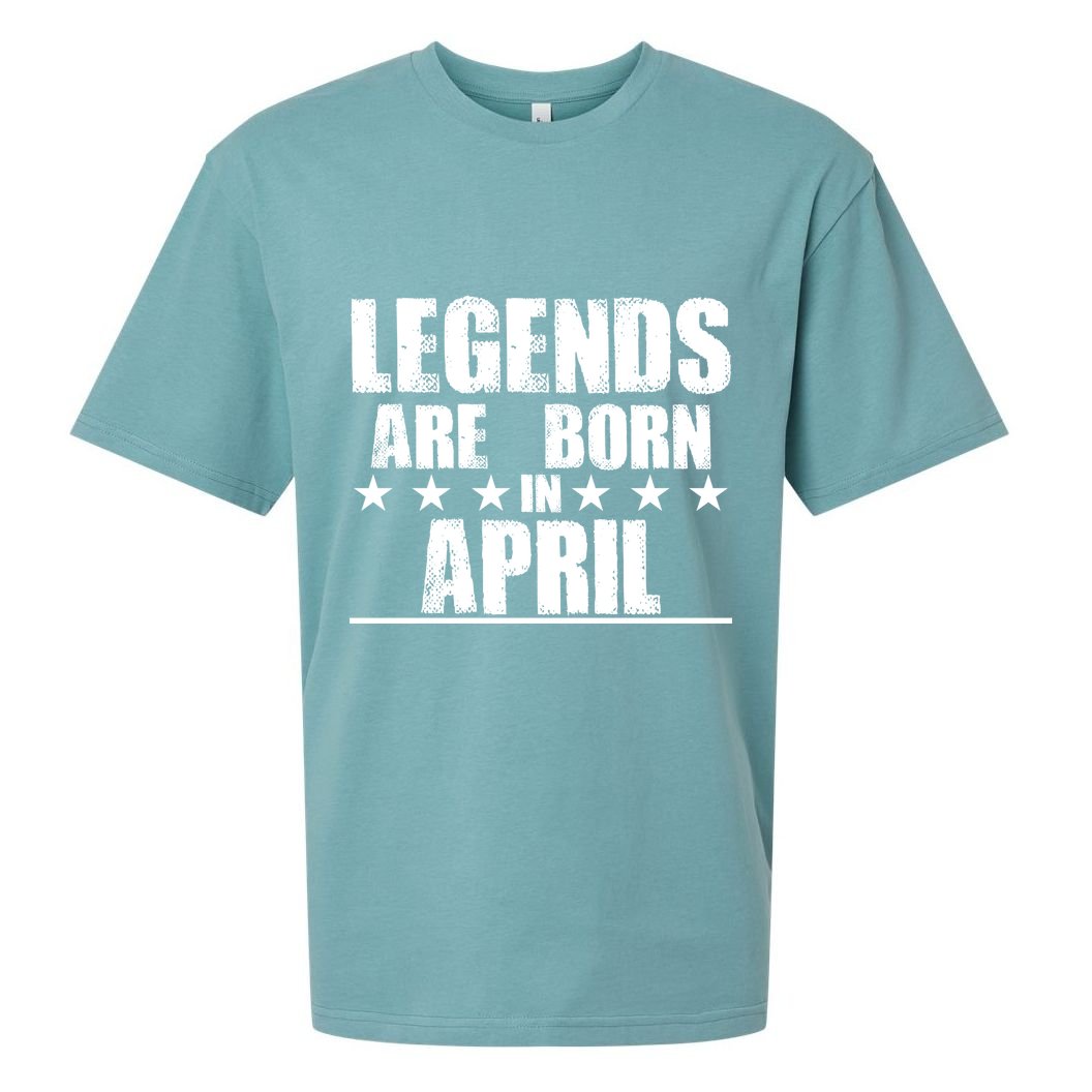 Legends Are Born In April Birthday Sueded Cloud Jersey T-Shirt