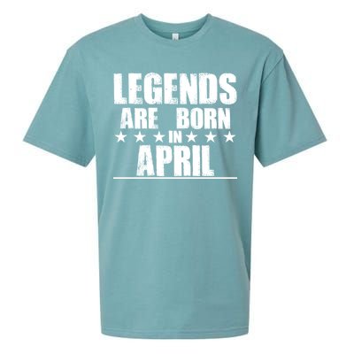 Legends Are Born In April Birthday Sueded Cloud Jersey T-Shirt