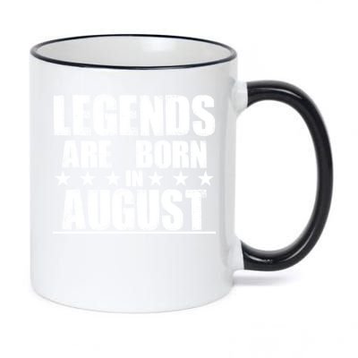 Legends Are Born In August Birthday 11oz Black Color Changing Mug