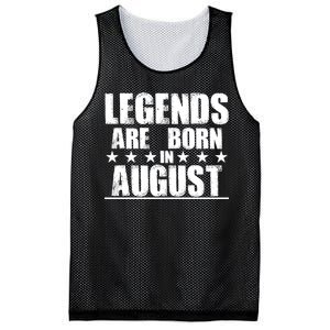 Legends Are Born In August Birthday Mesh Reversible Basketball Jersey Tank