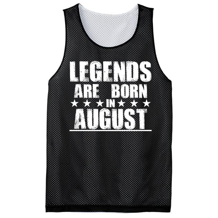 Legends Are Born In August Birthday Mesh Reversible Basketball Jersey Tank