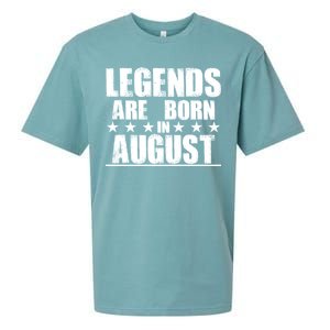 Legends Are Born In August Birthday Sueded Cloud Jersey T-Shirt