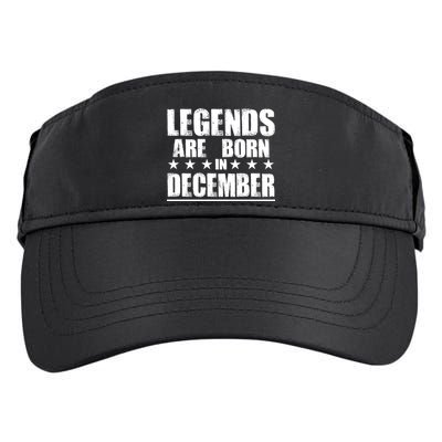 Legends Are Born In December Birthday Adult Drive Performance Visor
