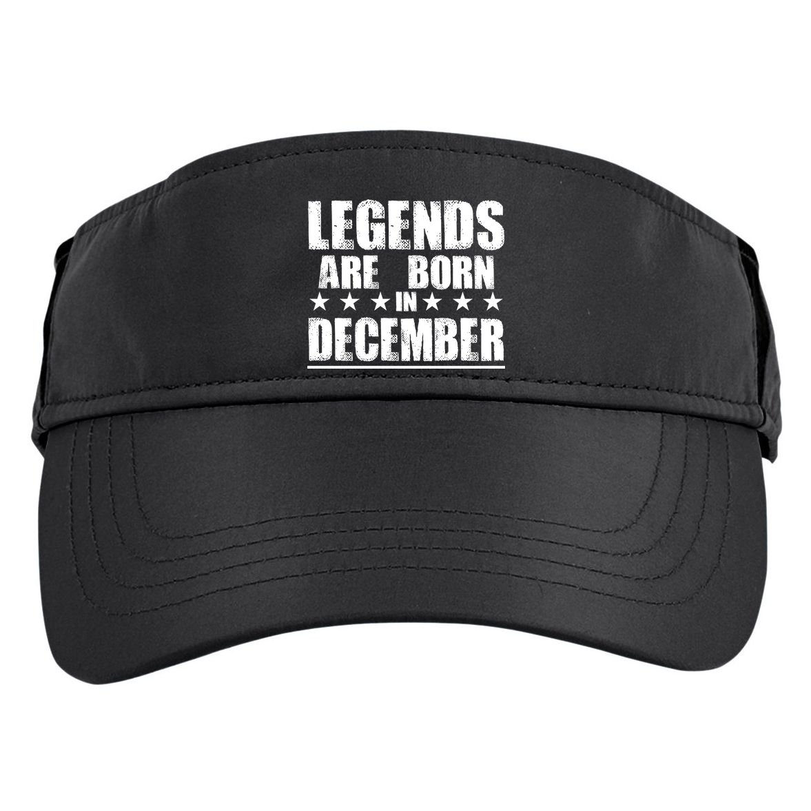 Legends Are Born In December Birthday Adult Drive Performance Visor