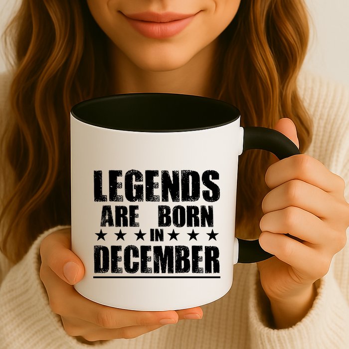 Legends Are Born In December Birthday Mug