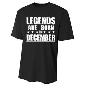 Legends Are Born In December Birthday Performance Sprint T-Shirt