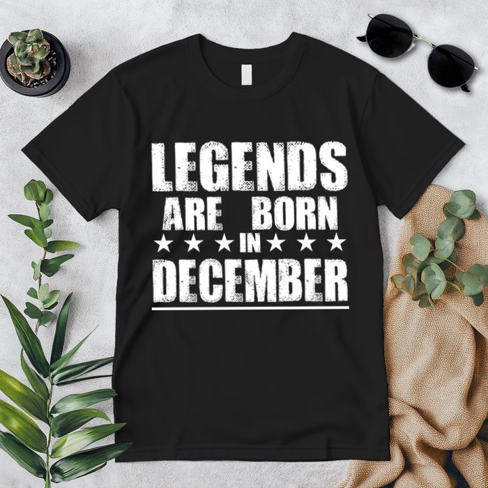 Legends Are Born In December Birthday Premium T-Shirt