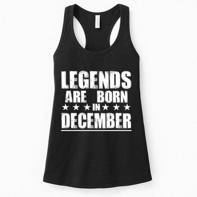 Legends Are Born In December Birthday Womens Tank Top