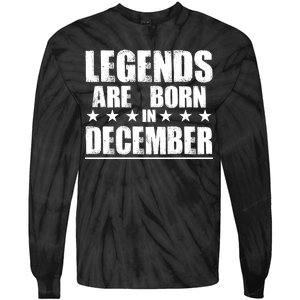 Legends Are Born In December Birthday Tie-Dye Long Sleeve Shirt