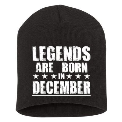 Legends Are Born In December Birthday Short Acrylic Beanie