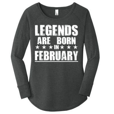 Legends Are Born In February Birthday Women's Perfect Tri Tunic Long Sleeve Shirt