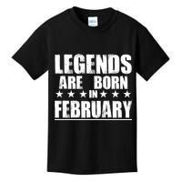 Legends Are Born In February Birthday Kids T-Shirt