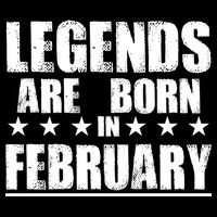 Legends Are Born In February Birthday Kids T-Shirt