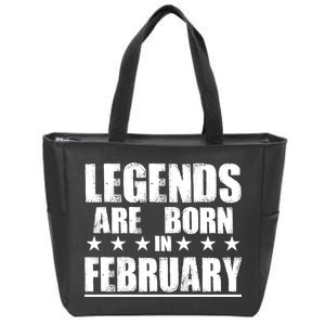 Legends Are Born In February Birthday Zip Tote Bag