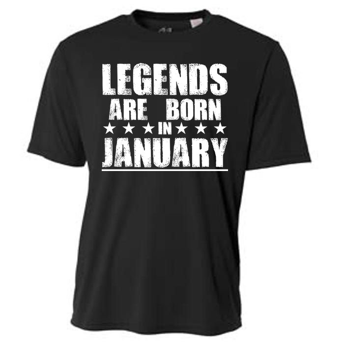 Legends Are Born In January Birthday Cooling Performance Crew T-Shirt