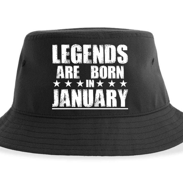 Legends Are Born In January Birthday Sustainable Bucket Hat