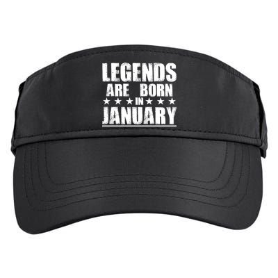 Legends Are Born In January Birthday Adult Drive Performance Visor