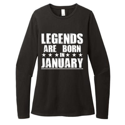 Legends Are Born In January Birthday Womens CVC Long Sleeve Shirt